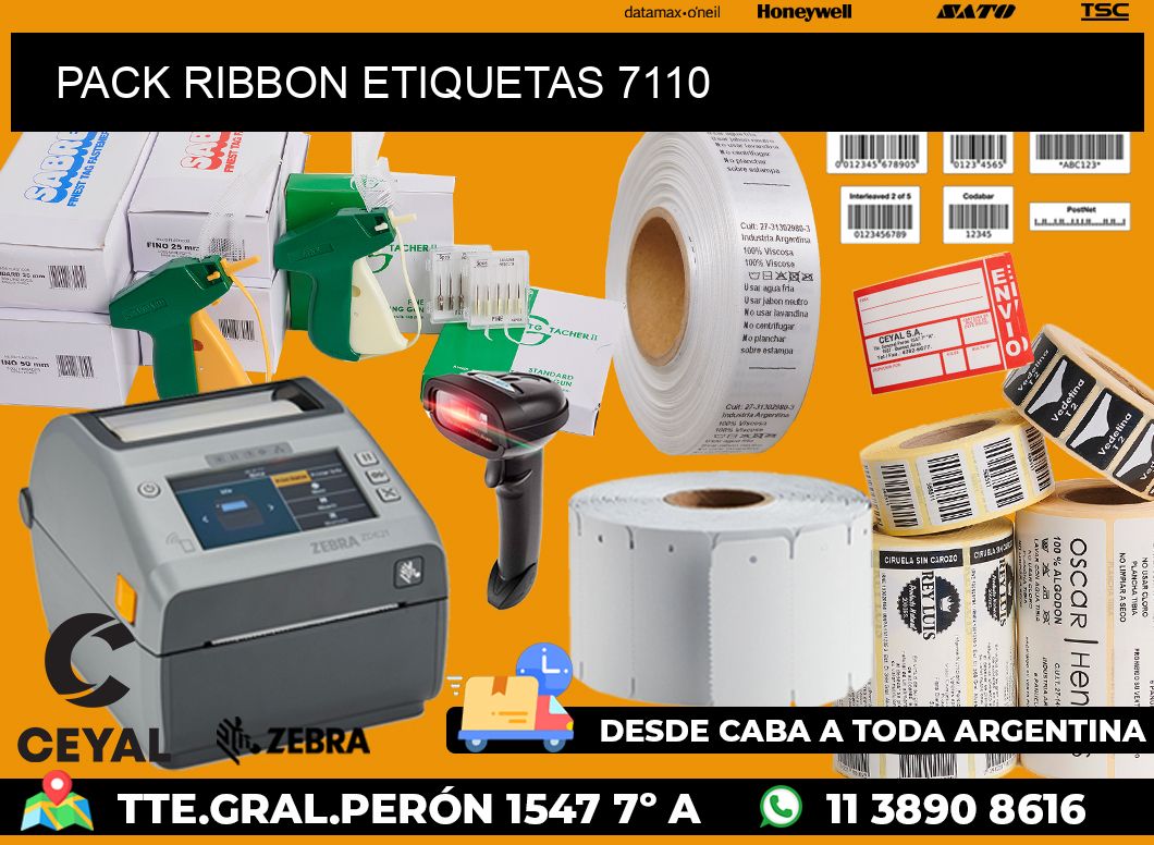 PACK RIBBON ETIQUETAS 7110