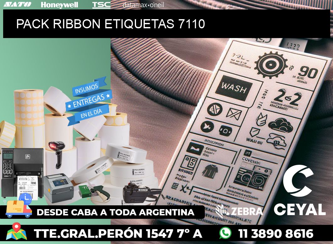 PACK RIBBON ETIQUETAS 7110