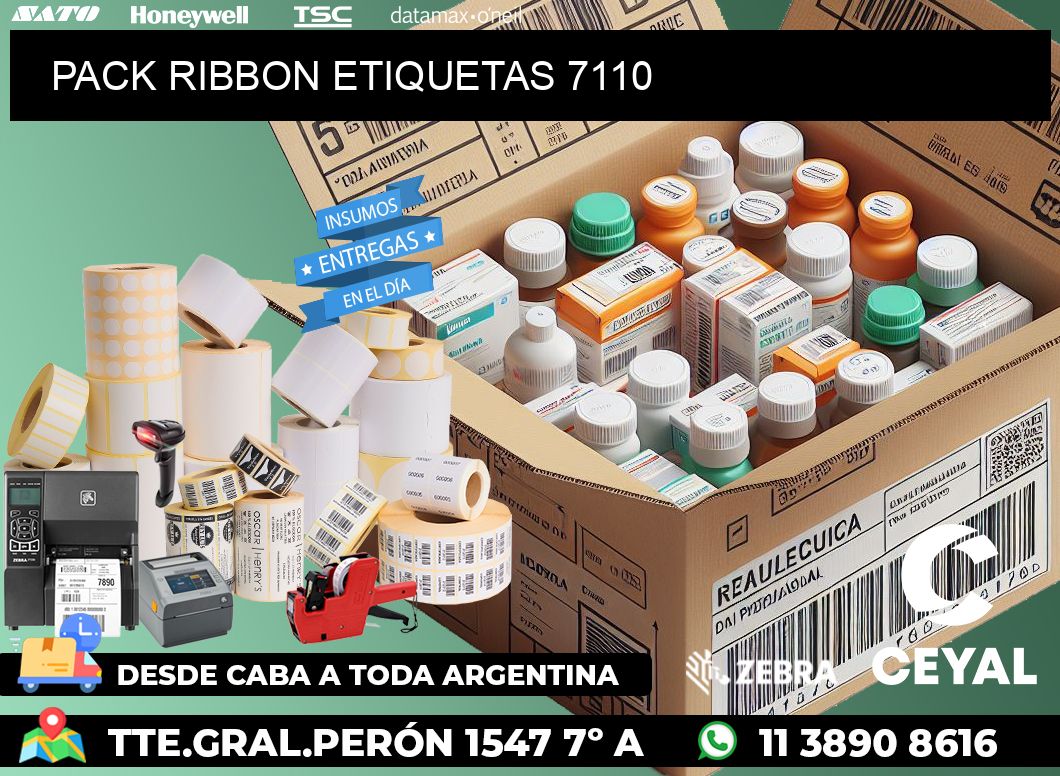 PACK RIBBON ETIQUETAS 7110