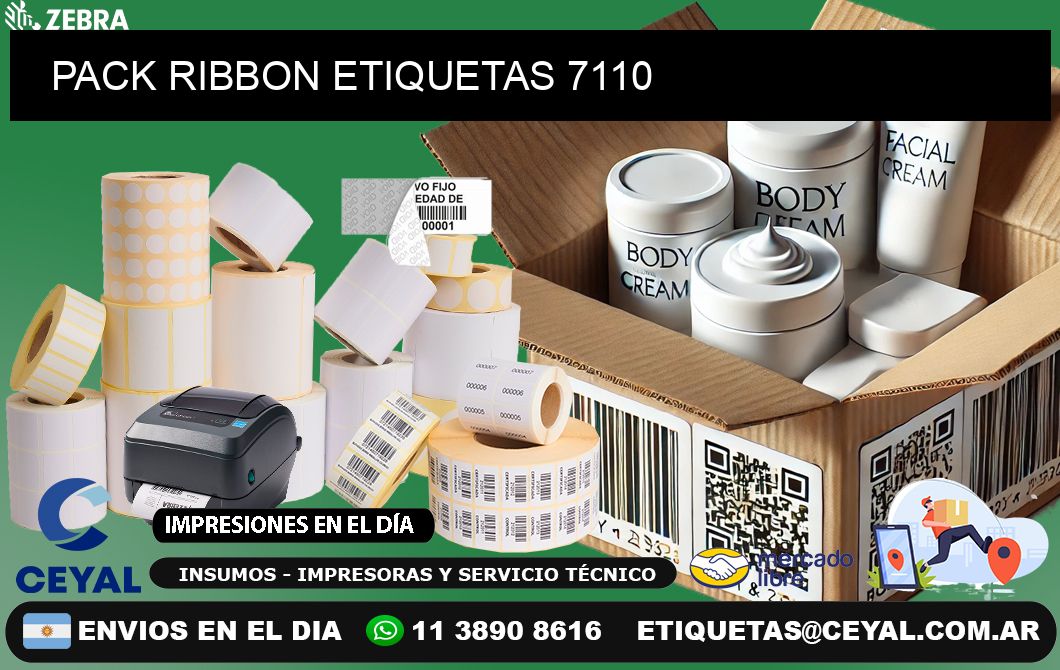 PACK RIBBON ETIQUETAS 7110