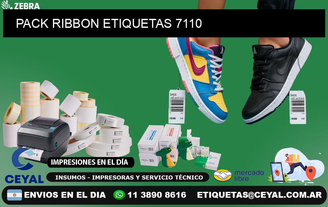 PACK RIBBON ETIQUETAS 7110