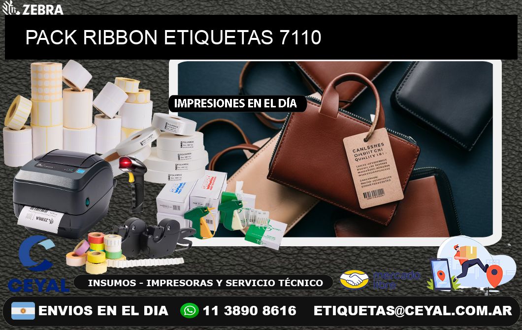 PACK RIBBON ETIQUETAS 7110