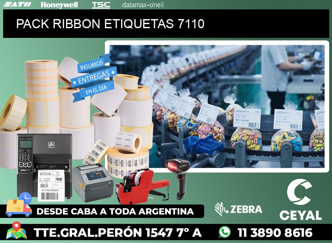 PACK RIBBON ETIQUETAS 7110