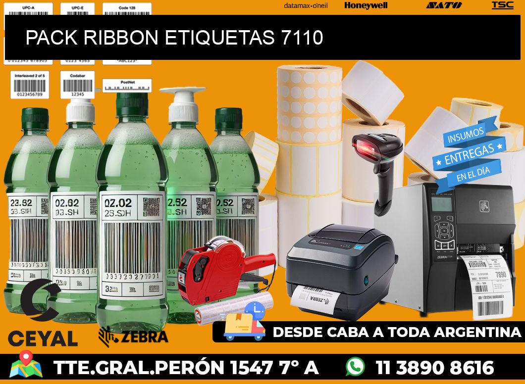 PACK RIBBON ETIQUETAS 7110