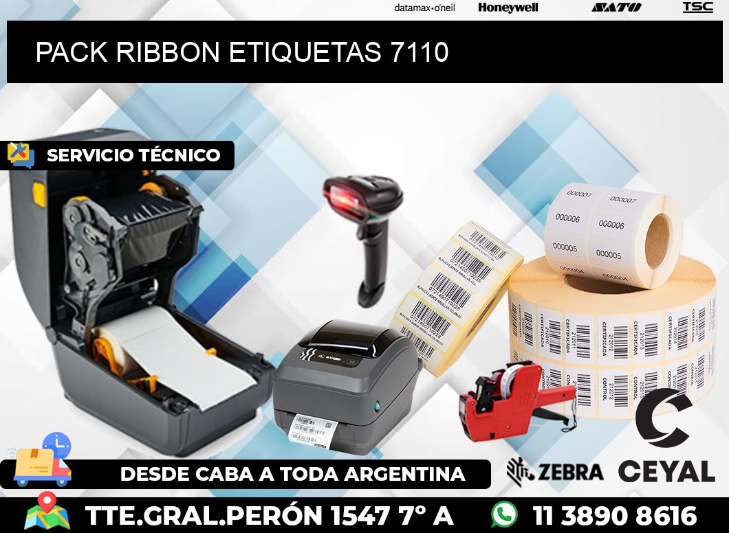 PACK RIBBON ETIQUETAS 7110