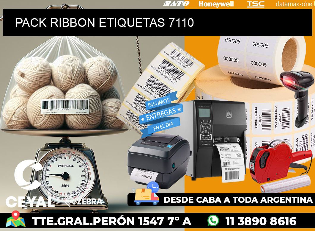 PACK RIBBON ETIQUETAS 7110