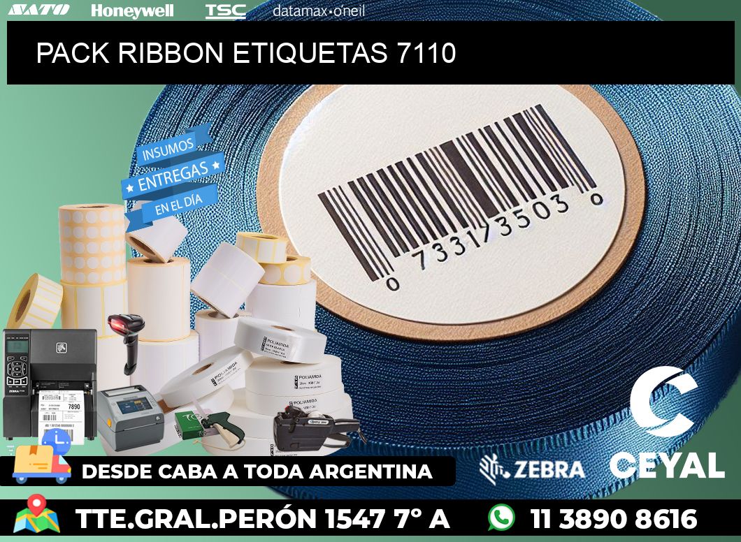 PACK RIBBON ETIQUETAS 7110