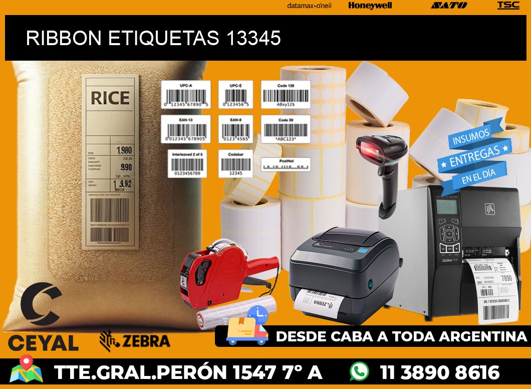 RIBBON ETIQUETAS 13345