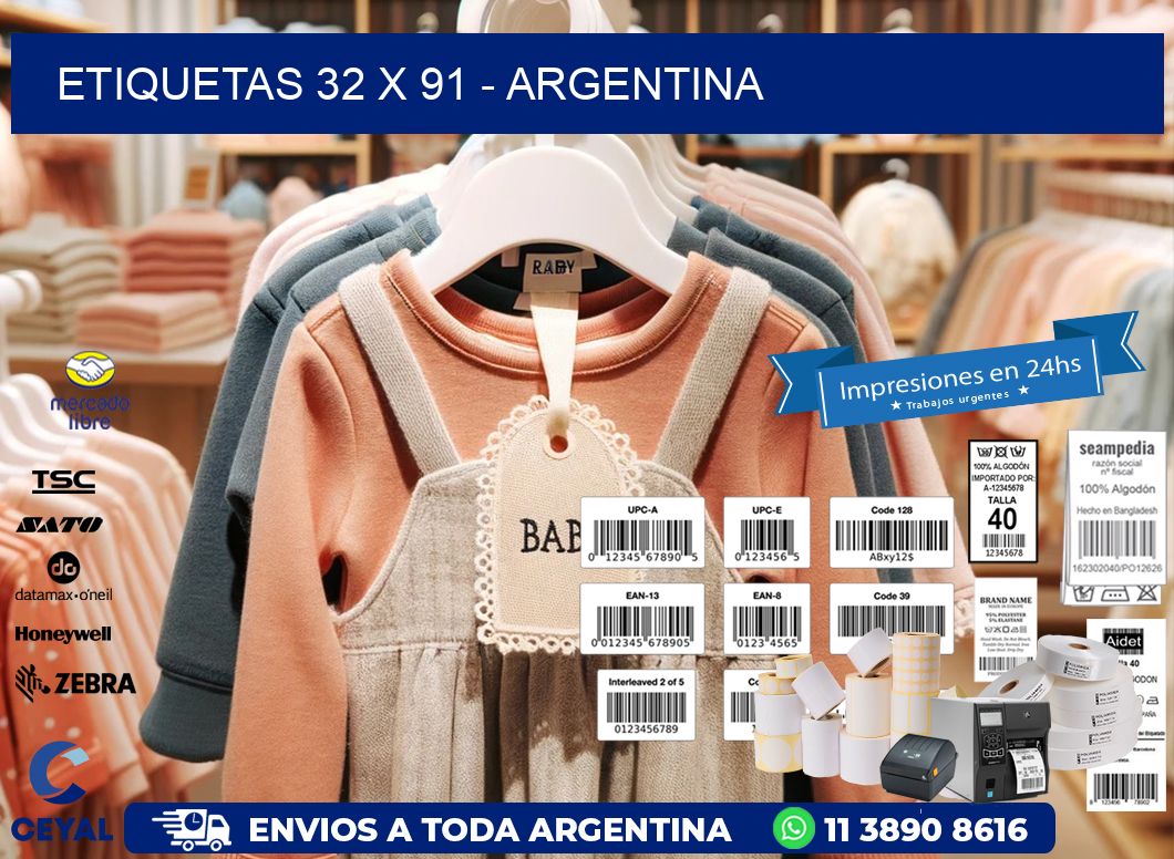 ETIQUETAS 32 x 91 - ARGENTINA