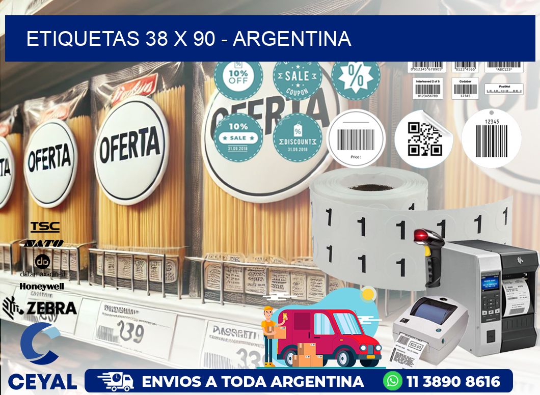 ETIQUETAS 38 x 90 - ARGENTINA