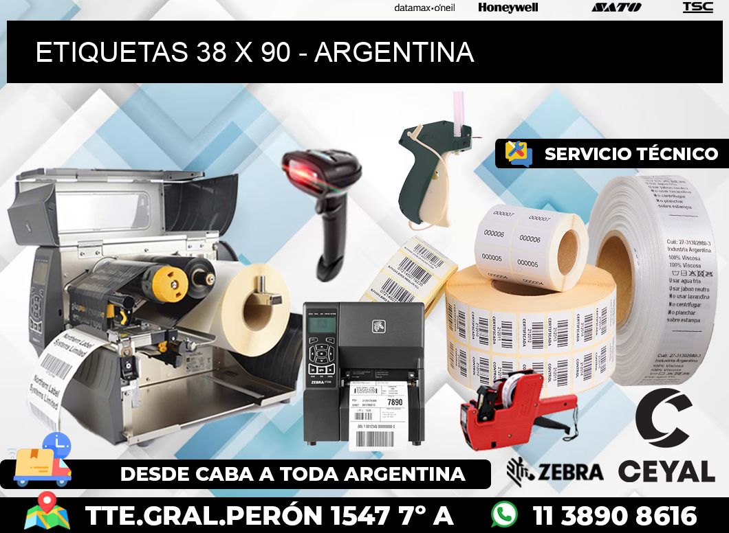 ETIQUETAS 38 x 90 - ARGENTINA