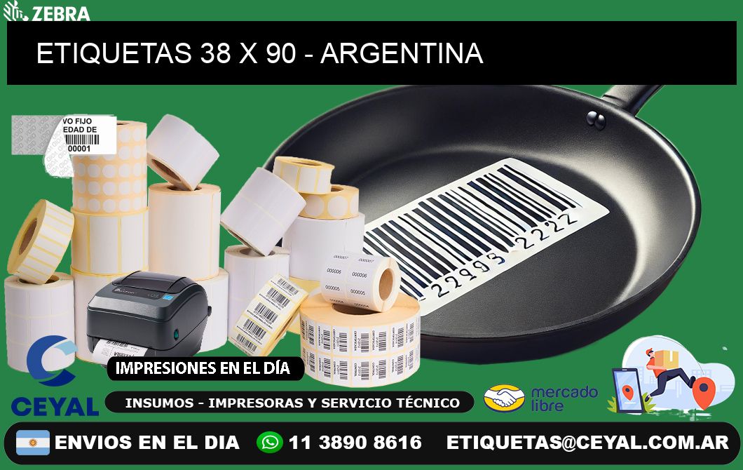 ETIQUETAS 38 x 90 - ARGENTINA