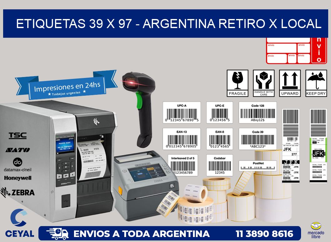 ETIQUETAS 39 x 97 – ARGENTINA RETIRO X LOCAL