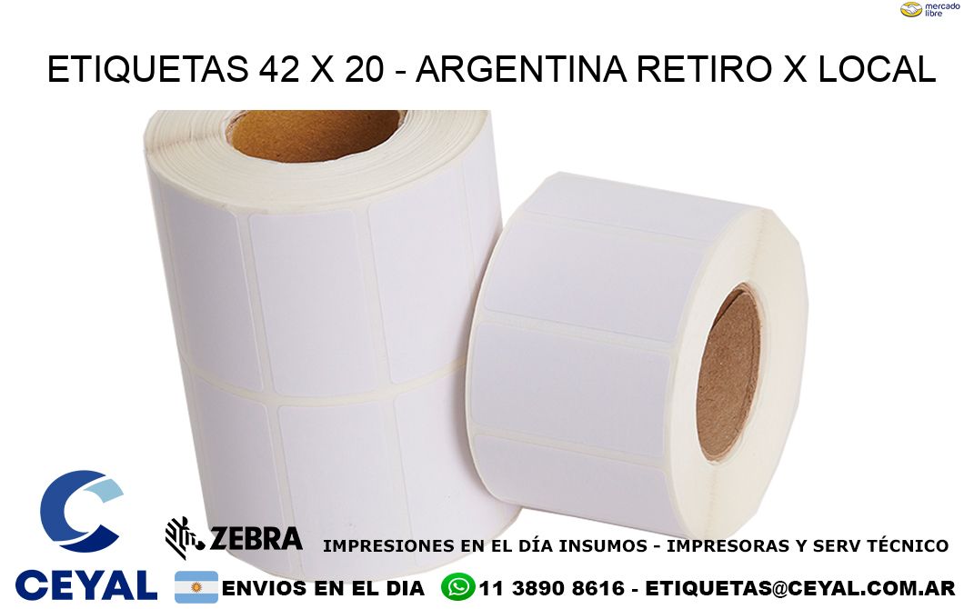 ETIQUETAS 42 x 20 – ARGENTINA RETIRO X LOCAL