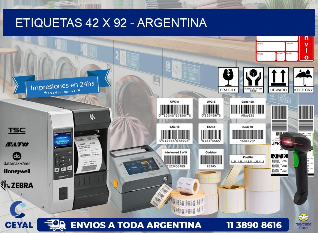 ETIQUETAS 42 x 92 - ARGENTINA