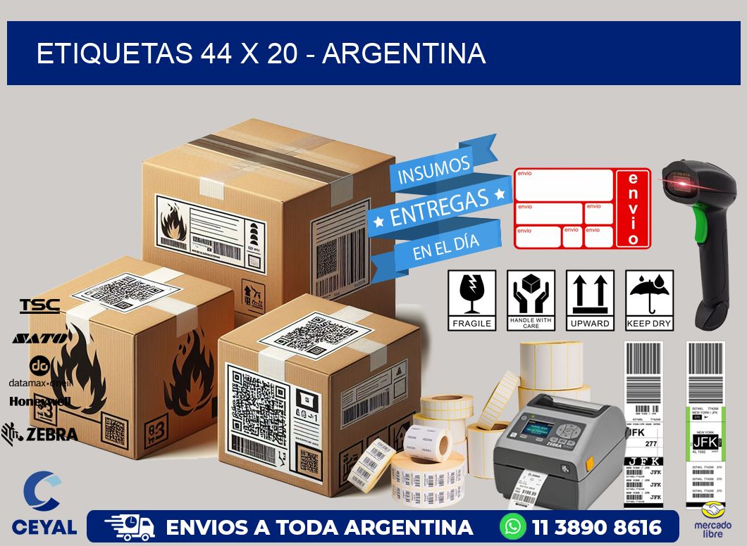 ETIQUETAS 44 x 20 - ARGENTINA