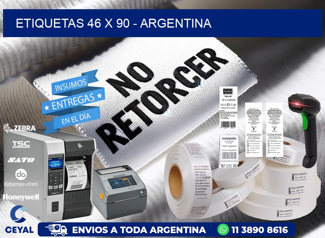 ETIQUETAS 46 x 90 - ARGENTINA