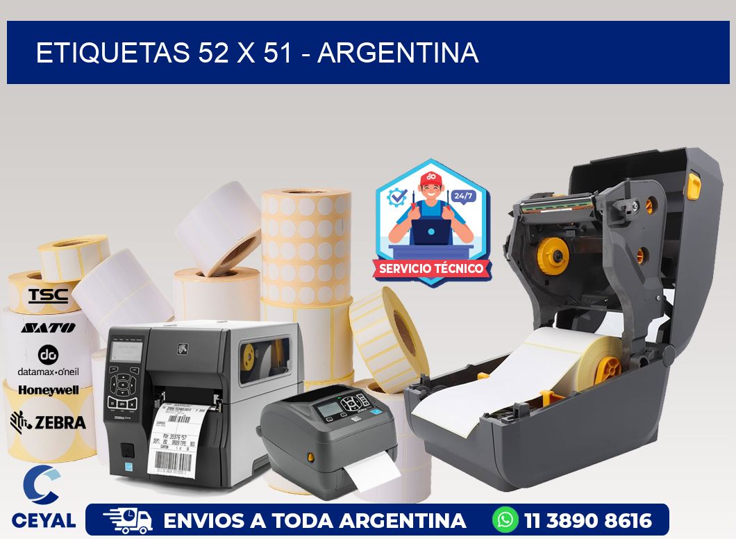 ETIQUETAS 52 x 51 - ARGENTINA