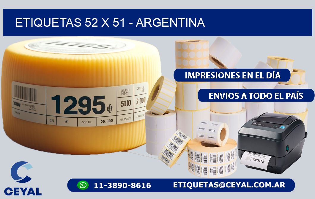 ETIQUETAS 52 x 51 - ARGENTINA