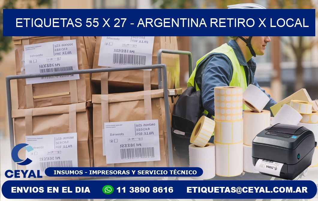 ETIQUETAS 55 x 27 - ARGENTINA RETIRO X LOCAL