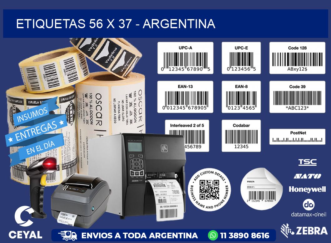 ETIQUETAS 56 x 37 - ARGENTINA