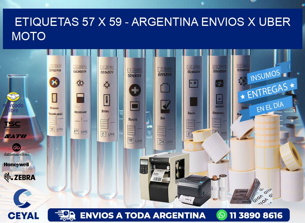 ETIQUETAS 57 x 59 – ARGENTINA ENVIOS X UBER MOTO