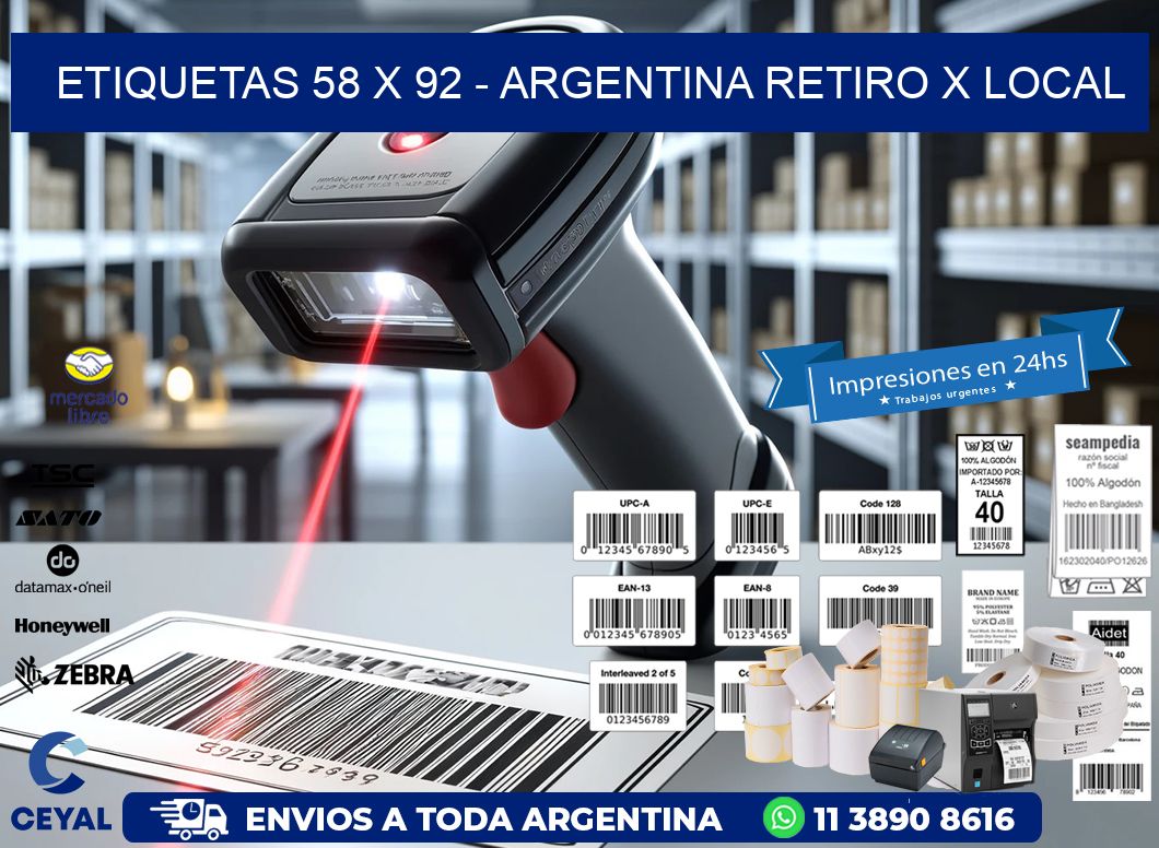 ETIQUETAS 58 x 92 – ARGENTINA RETIRO X LOCAL