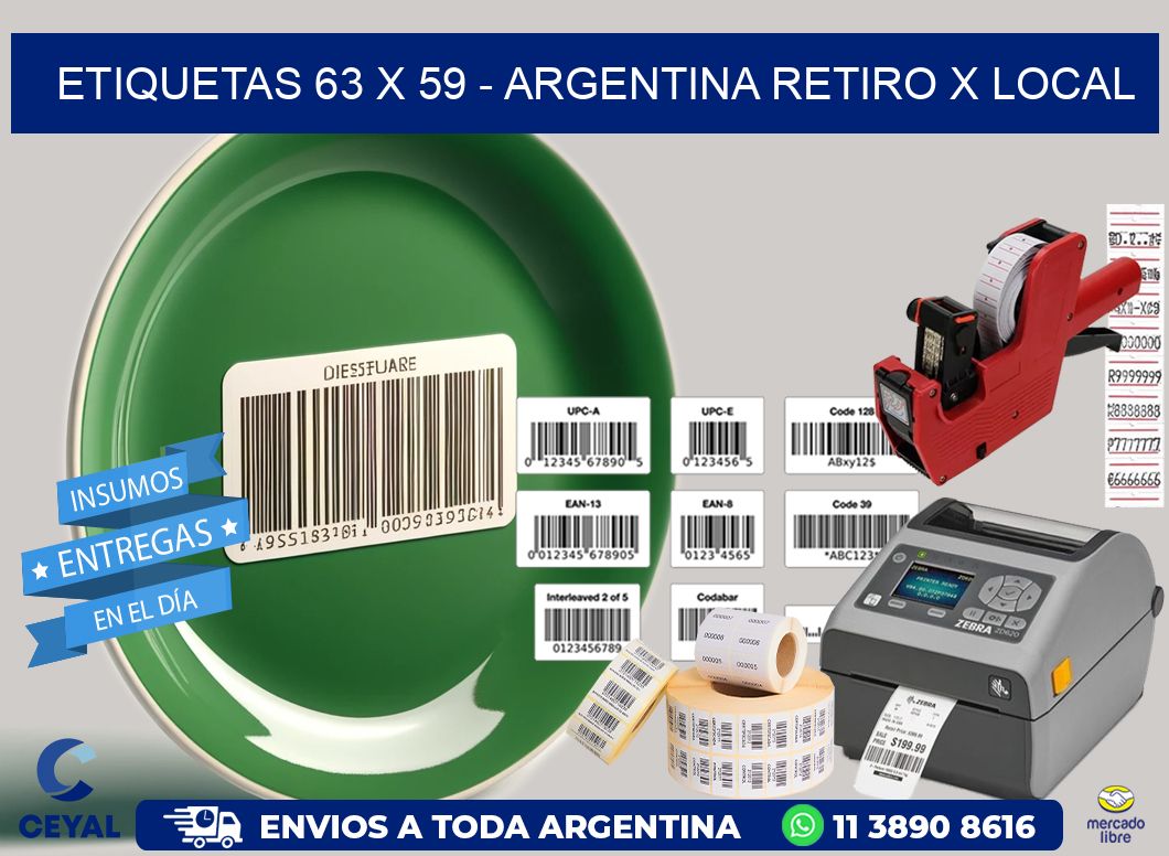 ETIQUETAS 63 x 59 – ARGENTINA RETIRO X LOCAL