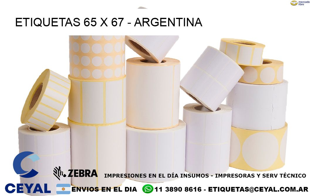 ETIQUETAS 65 x 67 - ARGENTINA