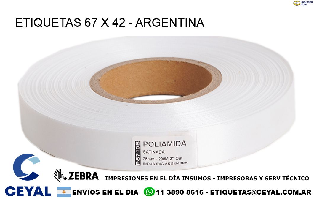 ETIQUETAS 67 x 42 - ARGENTINA