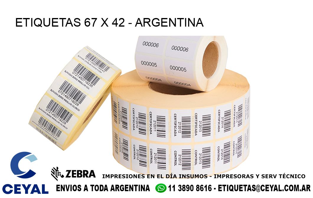 ETIQUETAS 67 x 42 - ARGENTINA