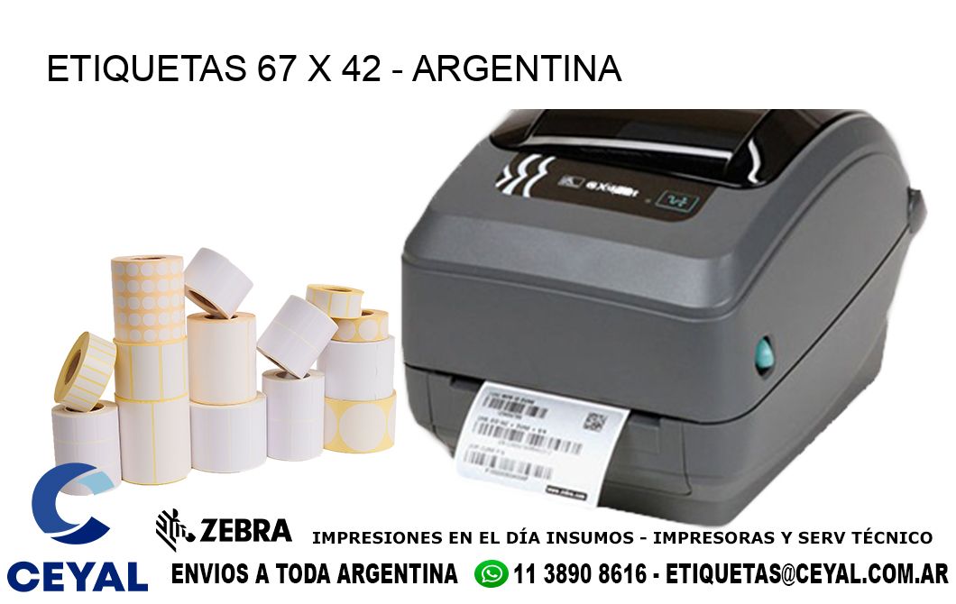 ETIQUETAS 67 x 42 - ARGENTINA