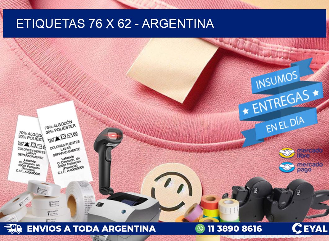 ETIQUETAS 76 x 62 - ARGENTINA