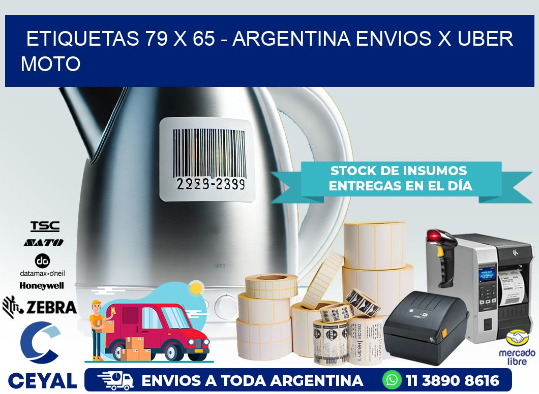 ETIQUETAS 79 x 65 – ARGENTINA ENVIOS X UBER MOTO