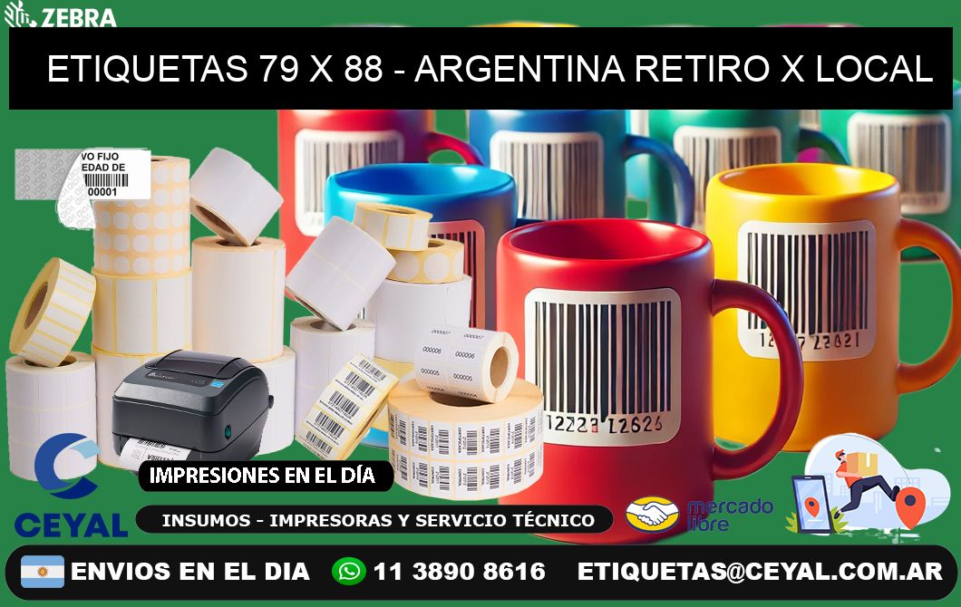 ETIQUETAS 79 x 88 - ARGENTINA RETIRO X LOCAL