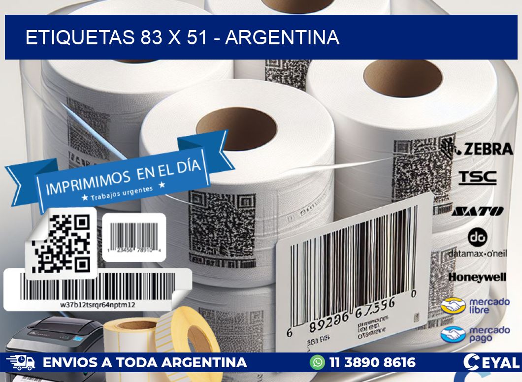 ETIQUETAS 83 x 51 - ARGENTINA