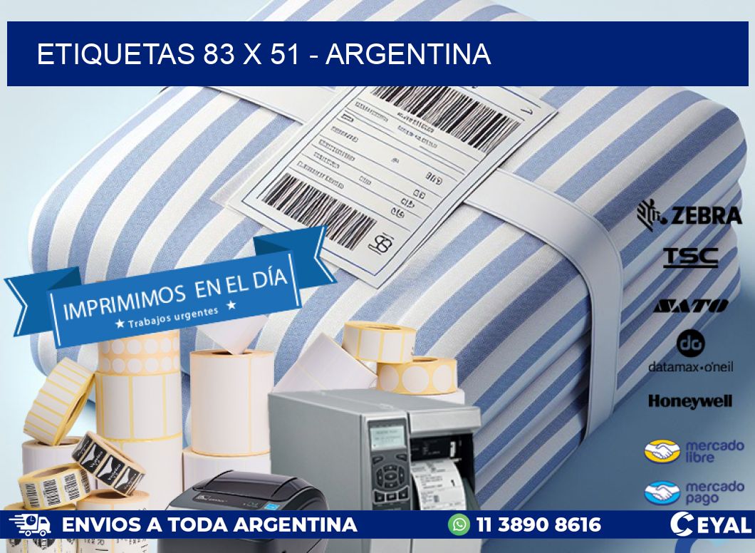 ETIQUETAS 83 x 51 - ARGENTINA