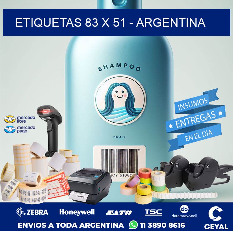 ETIQUETAS 83 x 51 - ARGENTINA