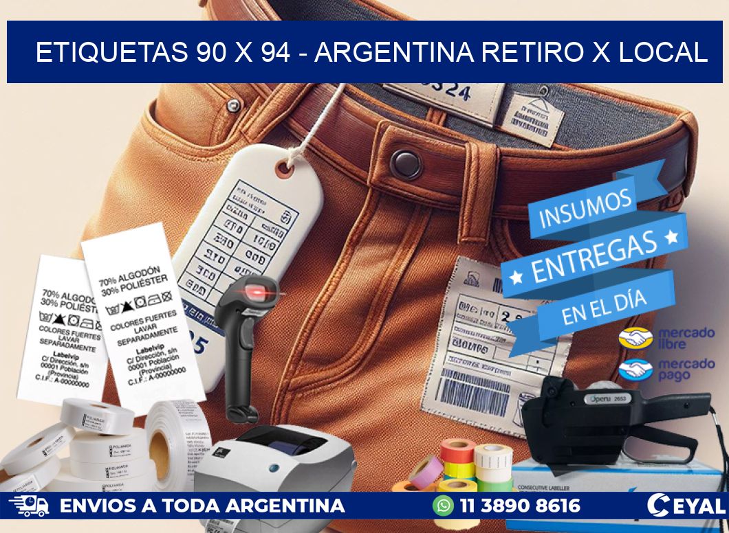 ETIQUETAS 90 x 94 – ARGENTINA RETIRO X LOCAL