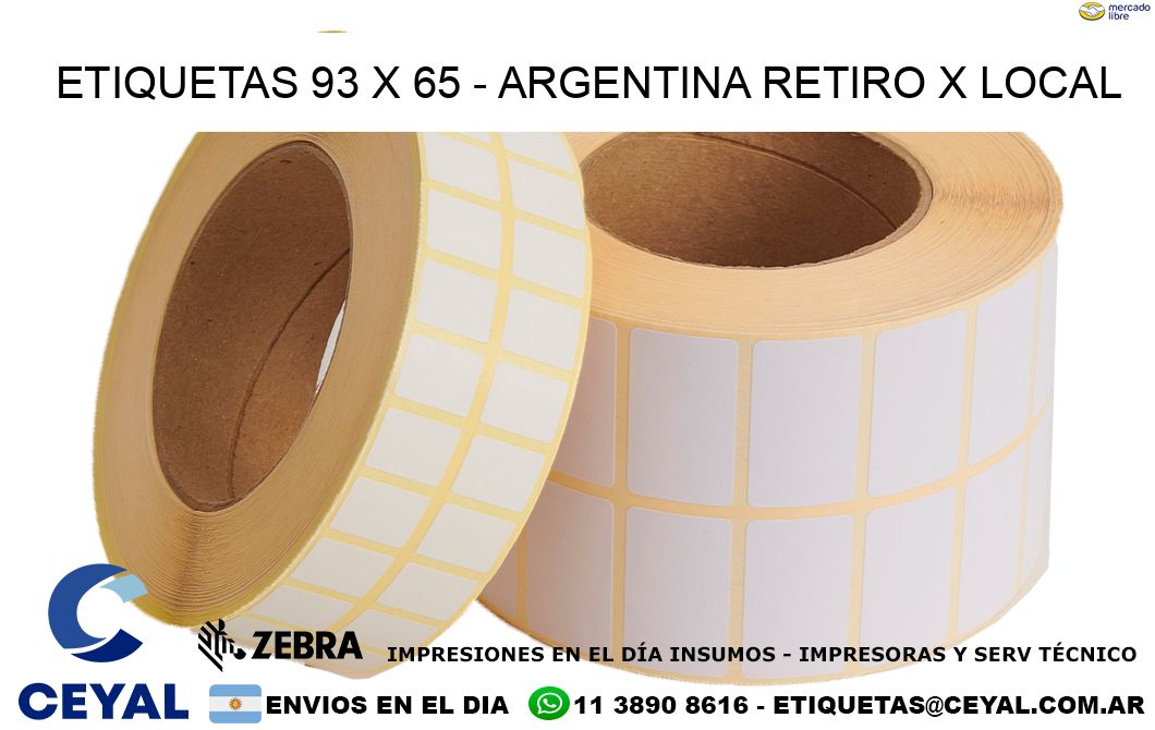 ETIQUETAS 93 x 65 – ARGENTINA RETIRO X LOCAL