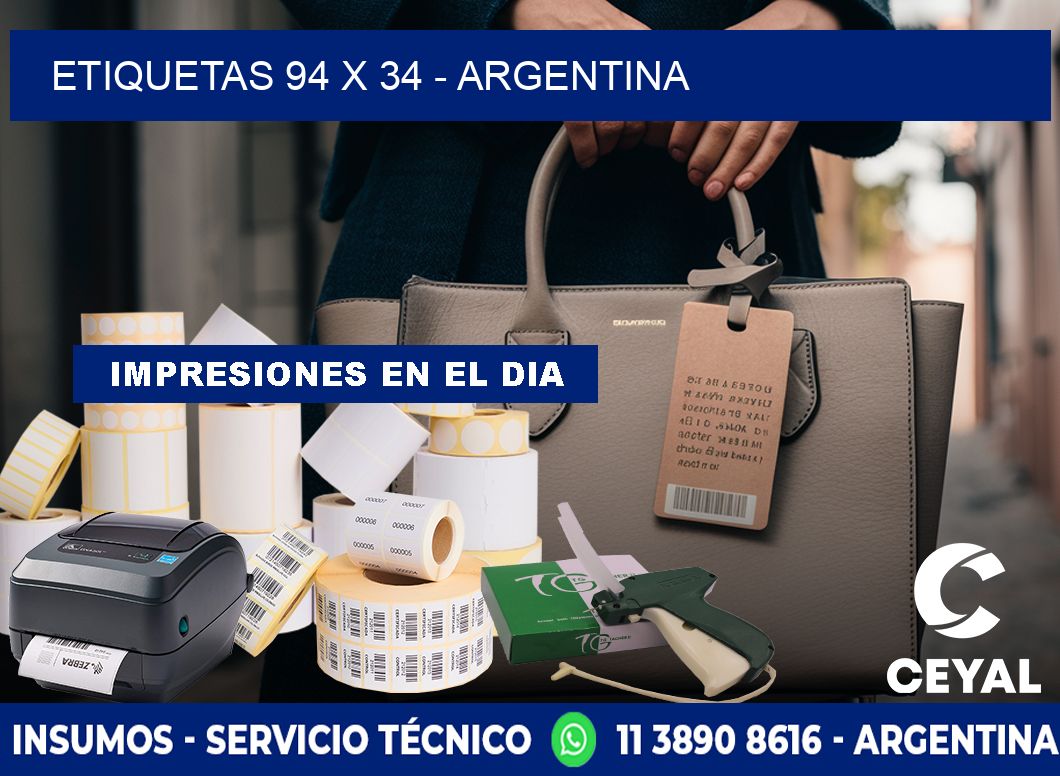 ETIQUETAS 94 x 34 - ARGENTINA