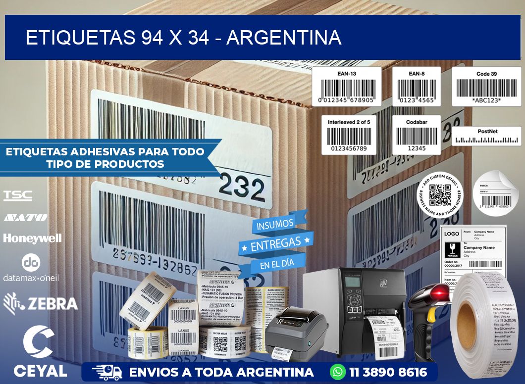 ETIQUETAS 94 x 34 - ARGENTINA