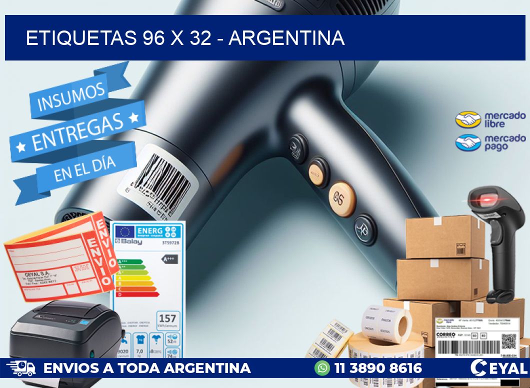 ETIQUETAS 96 x 32 - ARGENTINA