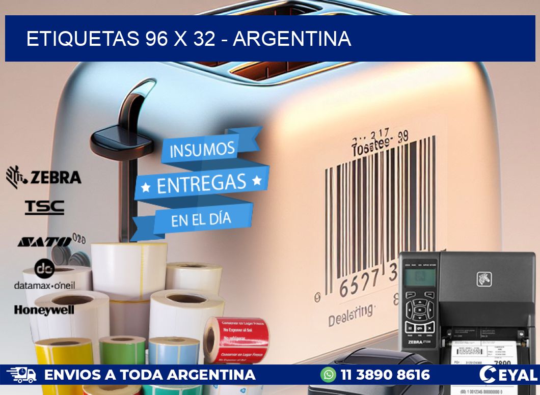 ETIQUETAS 96 x 32 - ARGENTINA