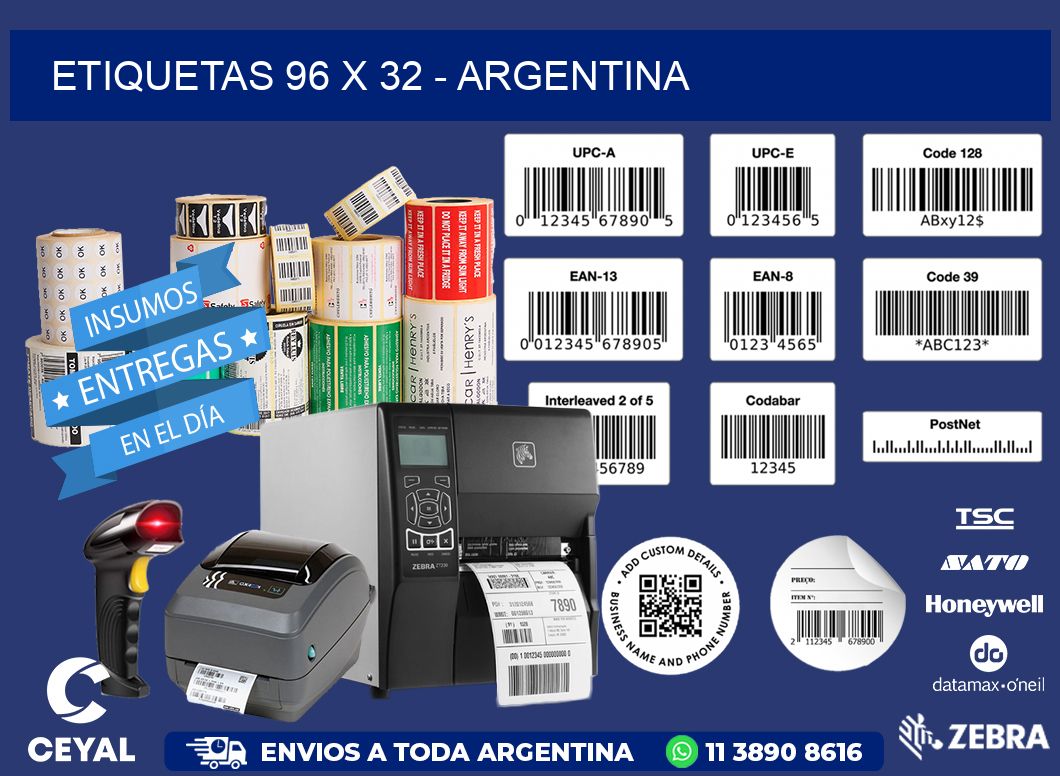 ETIQUETAS 96 x 32 - ARGENTINA