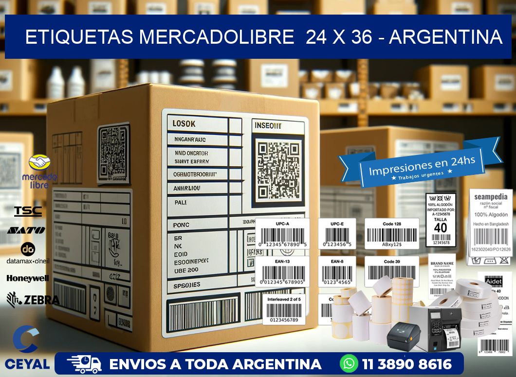 ETIQUETAS MERCADOLIBRE  24 x 36 – ARGENTINA