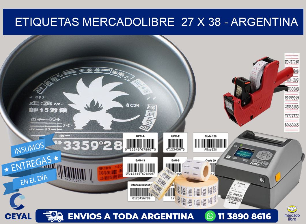 ETIQUETAS MERCADOLIBRE  27 x 38 – ARGENTINA