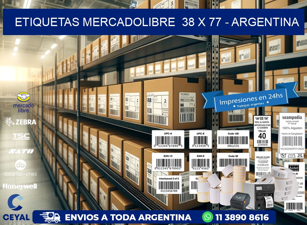 ETIQUETAS MERCADOLIBRE  38 x 77 – ARGENTINA