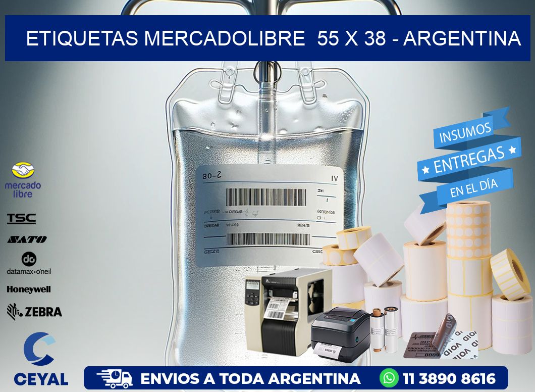 ETIQUETAS MERCADOLIBRE  55 x 38 – ARGENTINA