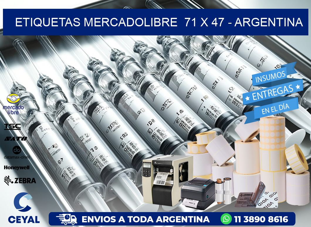 ETIQUETAS MERCADOLIBRE  71 x 47 – ARGENTINA